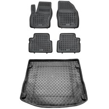 RX06140437-1 Satz Fußmatten und PE Kofferraumwanne für Ford FOCUS III 2011-2018