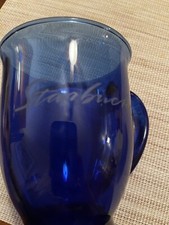 Vintage Starbucks Coffee Mug Anchor Hocking Cobalt Blue 16 Oz Made In USA