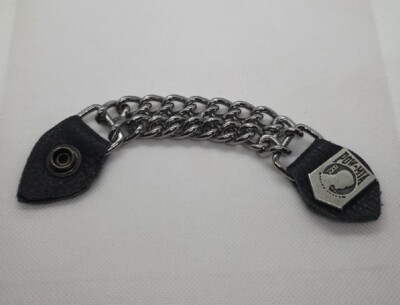 Biker Vest Chain Motorcycle POW MIA vest Chain Leather Inch