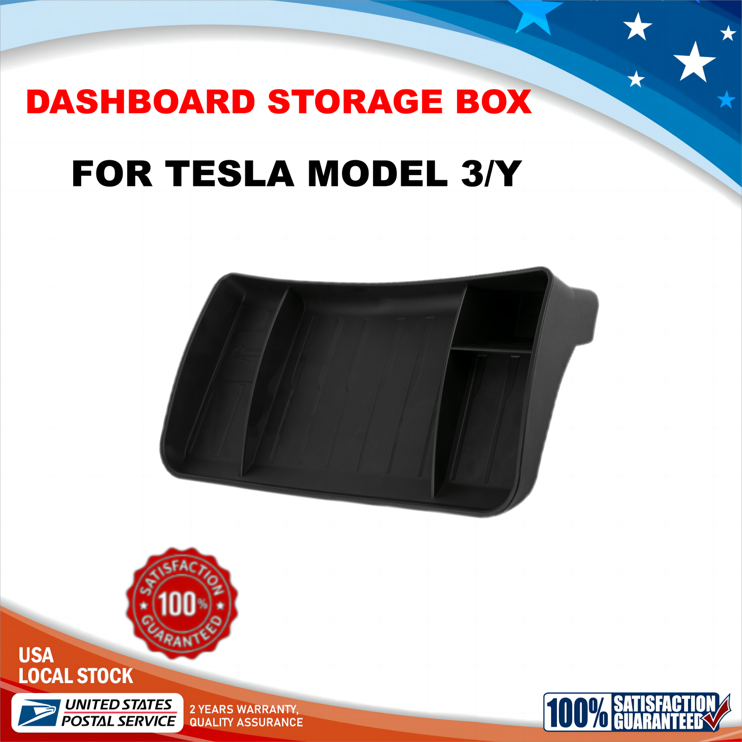 Tesla Model 3 Y Dashboard Storage Box Organizer Tray Accessory-image