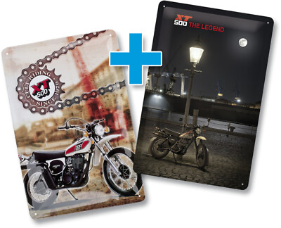 Yamaha XT500 Nostalgie Blechschilder Set Retro Sheet Metal  Sign size 20x30cm