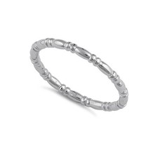 925 Sterling Silver Dainty Bead Bar Band Perfect for Thanksgiving
