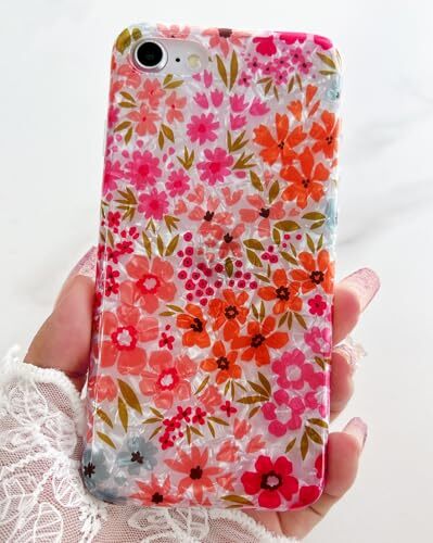 for iPhone SE Case,iPhone 8 Case,iPhone 7 for iPhone SE/7/8 Pink Flower - Picture 4 of 7