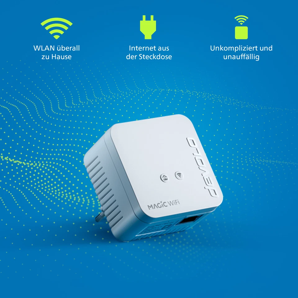 devolo Magic 1 WiFi mini Powerline 1200 Mbps Mesh WLAN Verstärker 1x Adapter - Bild 4 von 4