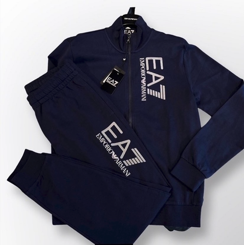 Emporio Armani EA7 Tuta sportiva uomo XL blu felpa e pantaloni / tracksuit  men's | eBay