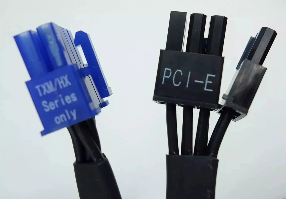Lote de 8 cables modulares Corsair serie TXM/HX 8 pines a 8 pines (6+2 pines) PCIE PCI-E Foto 2 de 4