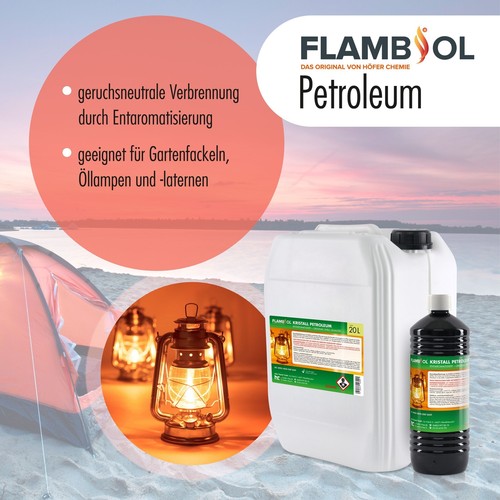 6 x 20 L FLAMBIOL® Heizöl Petroleum Schwefelarm Geruchsarm Petroleumofen 120 L - Bild 2 von 5