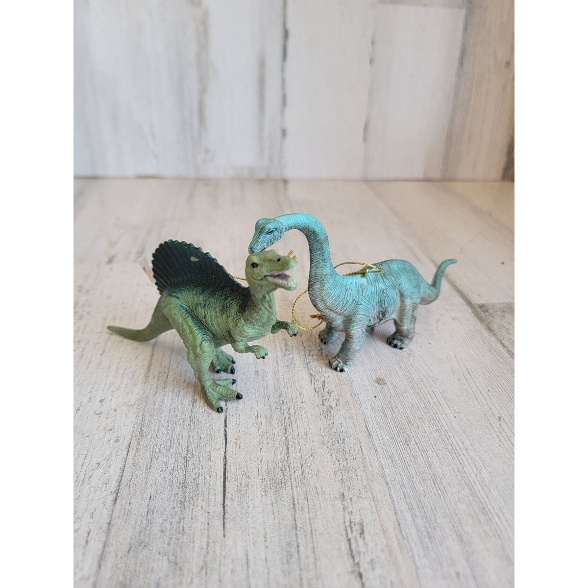 Kurt Adler spinosaurus bronchosaurus dinosaur ornament xmas set | eBay