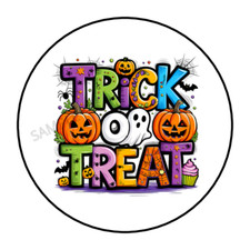 30 Halloween trick or treat ghost pumpkin stickers labels tags envelope seals