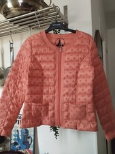 Veste Matelassée Ts   36 Jott  Saumon Pois Etat Neuf
