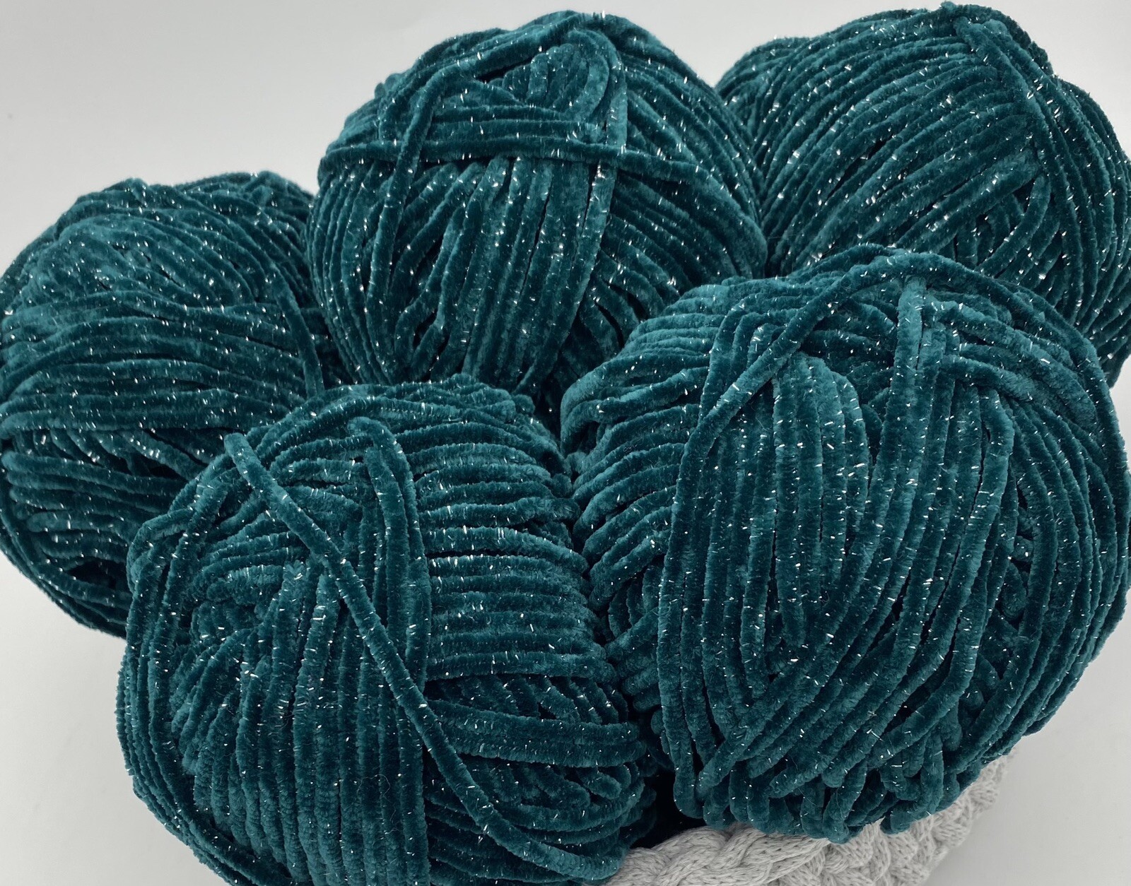 Yarn Bee Velvety Smooth Sparkle Chenille Knitting Crochet Yarn Wool