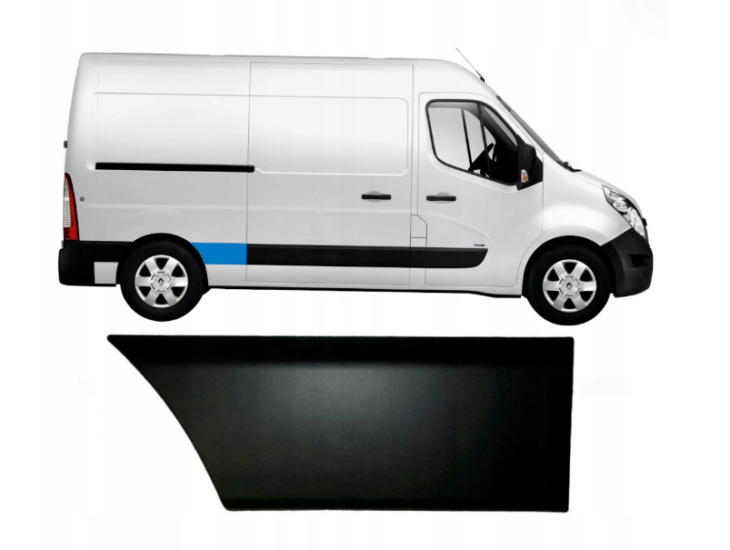 Baguette de porte arriere droite pour reparer les chocs de carrosserie Opel Movano