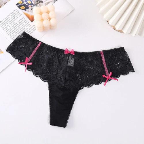 5 Pack Lot Sexy Womens Full Lace Panties Thong G string High Leg Underwear Brief - Picture 10 of 28