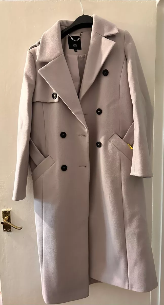River Island Light Purple Womens Long Coat New
