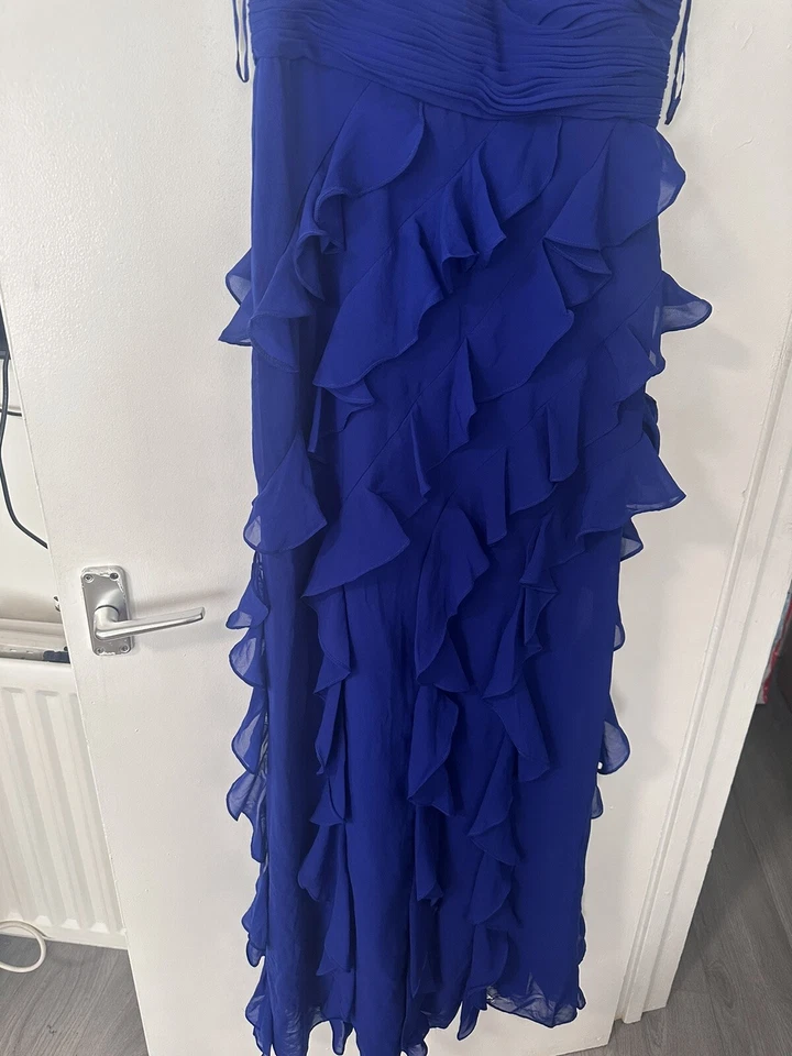 Maxi vestido azul para mujer Foto 3 de 4