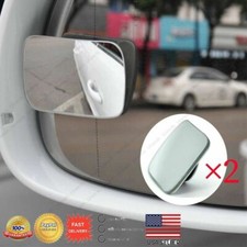 2 Adjustable Blind Spot Mirror Wide Angle Rear View Car Side Mirror 3m Adhesive