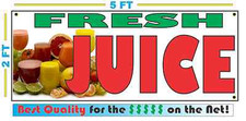 FRESH JUICE Full Color Banner Sign 4 Health Food Shop Smoothie Tea Bar Shop