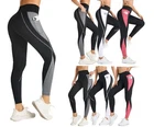 Women Fitness Leggings Two Side Pocket Gym High Waist Stretch Yoga Pants 0370