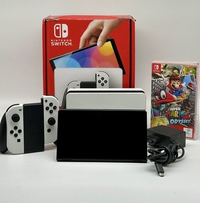 Nintendo Switch OLED Konsole Weiss + Super Mario Odyssey