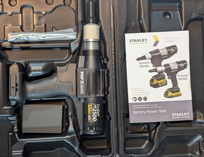STANLEY POP Avdel ProSet PB2500 Professional-Grade Battery-Powered Riveting Tool