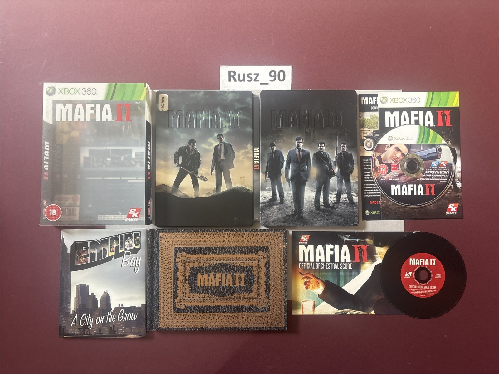 Mafia II 2 Xbox 360 Collectors Edition Steelbook Artbook & Orchestral Score CIB