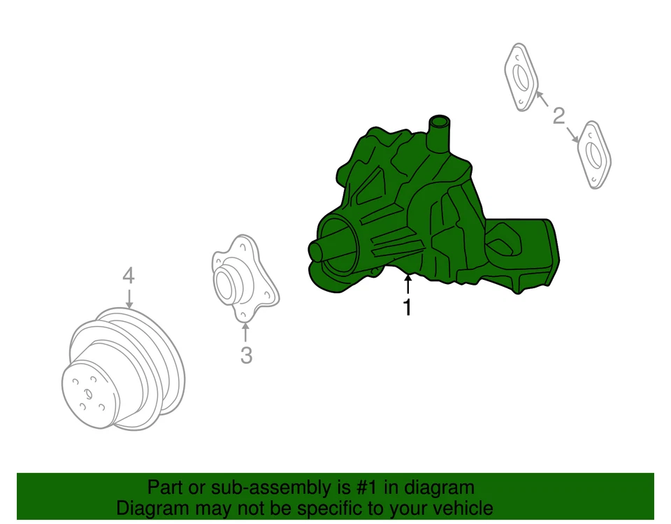 Genuine GM Engine Water Pump with Gaskets 89060527 - Image 3 of 3
