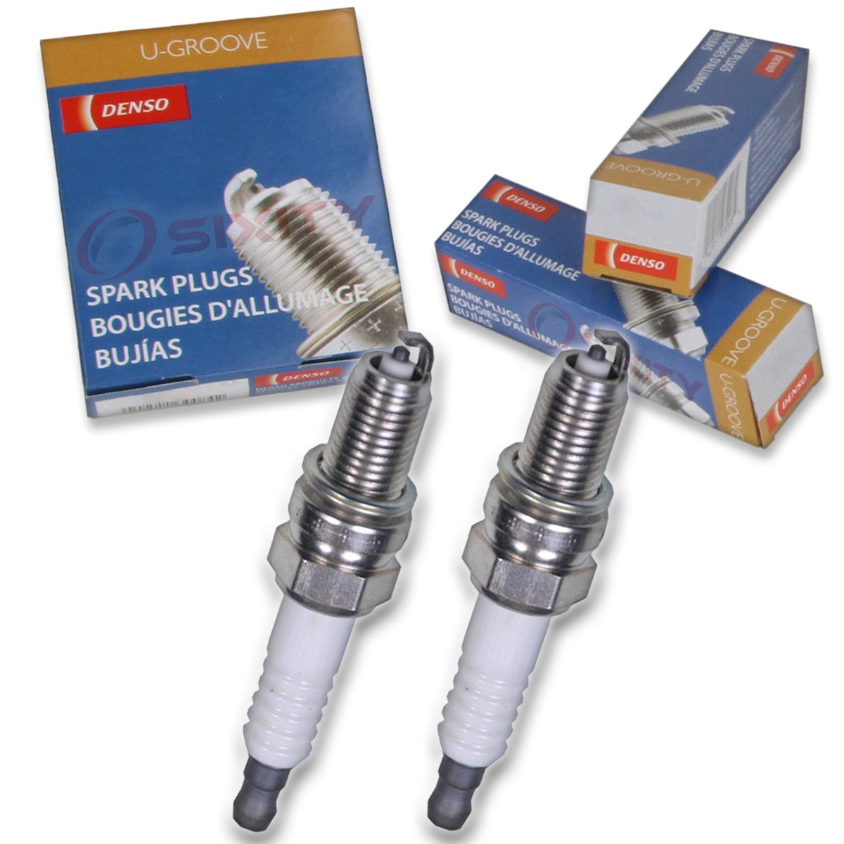 2 pc Denso Standard U-Groove Spark Plug for Buell S2 Thunderbolt 1995-1996 xu