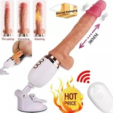 Heating Automatic 3 Thrusting Dildo Vibrator for Women Machine HandsFree Sex Toy
