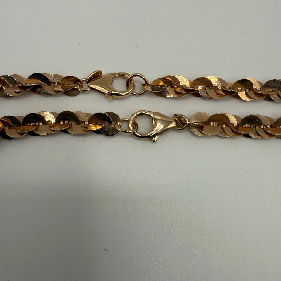 Lot of Two Bronzo Italia Necklaces Bronze Milor Italy 15.5” and 20” - Image 4 of 4