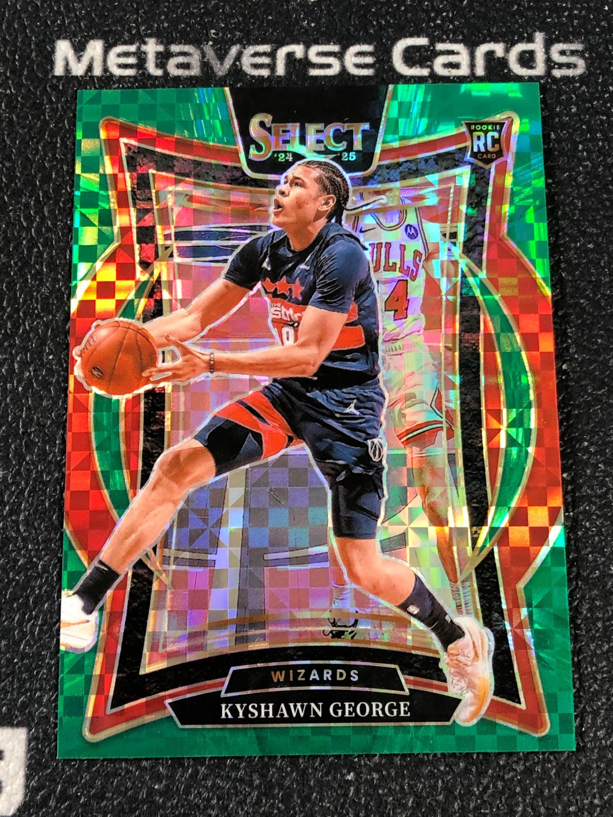 2024-25 Panini Select Kyshawn George RC Rookie Concourse Green Power Prizm /5