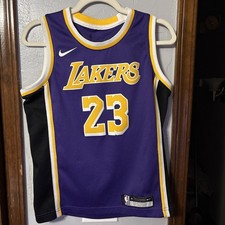 Nike LA Lakers Lebron Swingman Jersey Purple Gold Size M