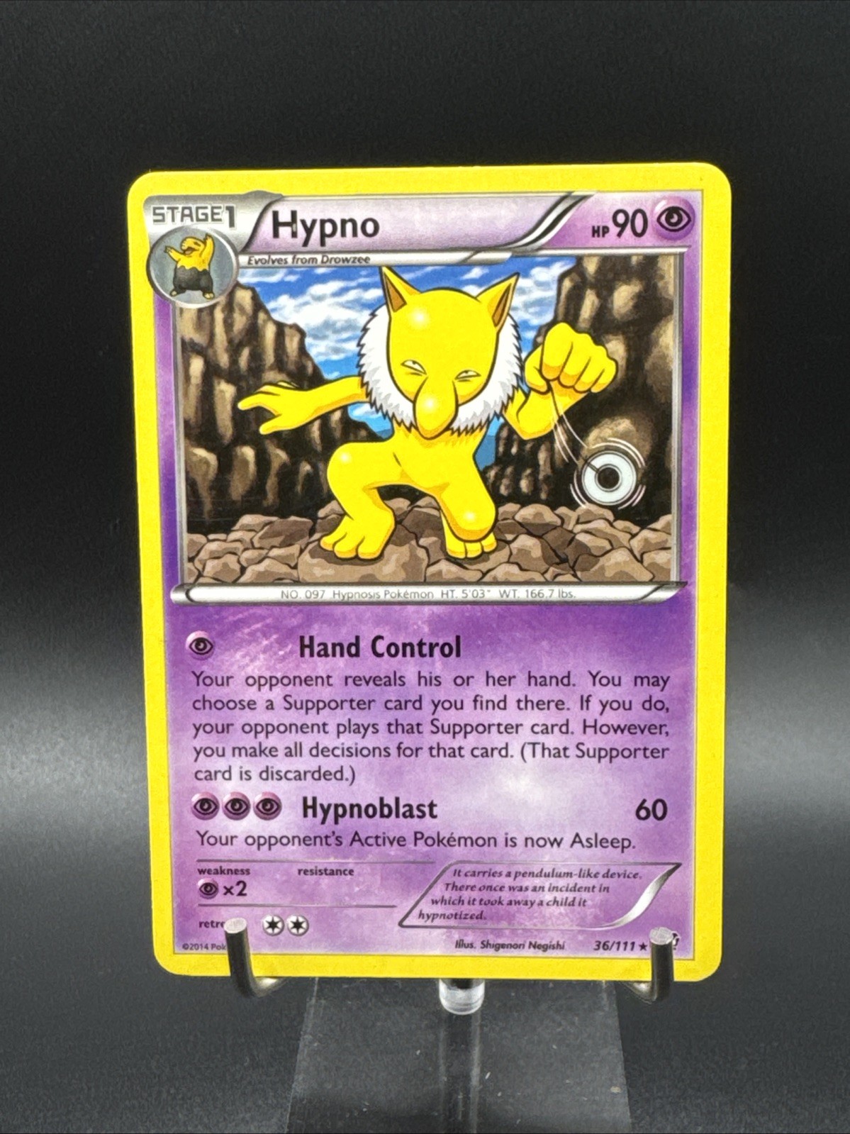 Hypno 36/111 Rare Furious Fists 2014 Pokemon Card