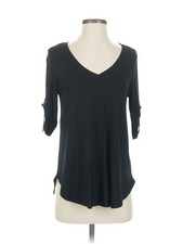 Karen Kane Women Black 3/4 Sleeve T-Shirt S