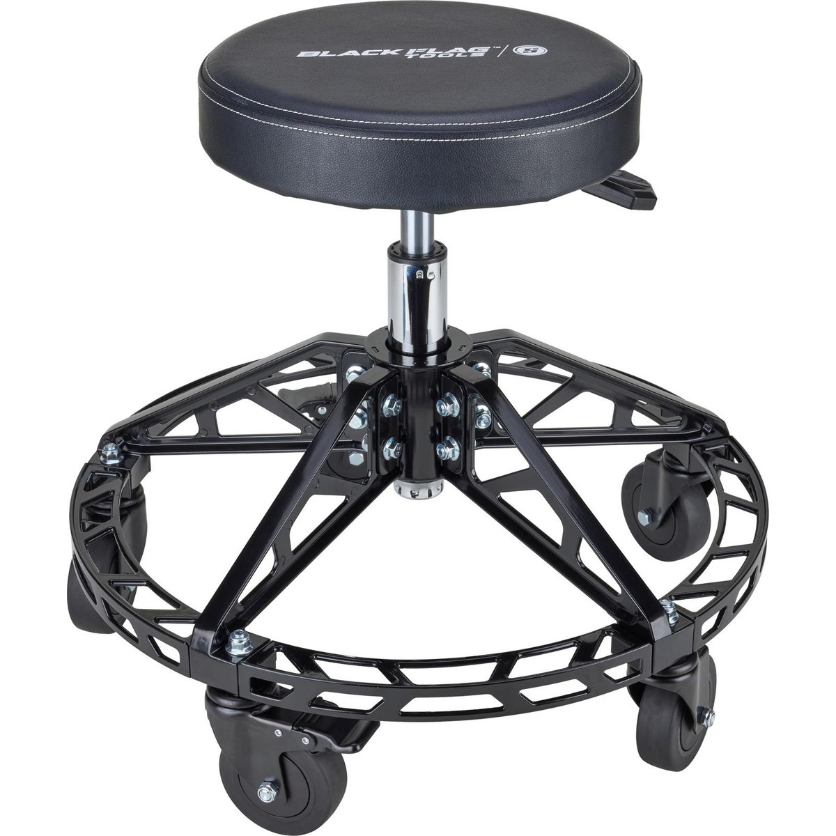 Black Flag™ Adjustable Height Rolling Shop Stool | eBay