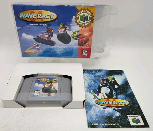 Wave Race 64 (N64, 1996) *VGC w/ Manual + Case Protector* Cleaned & Tested* READ