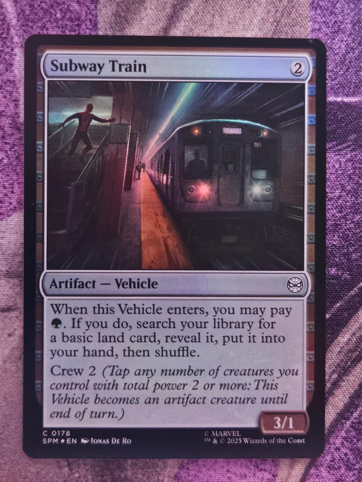 Subway Train 178 Common Marvel's Spider-Man Magic: The Gathering Foil Near Mint