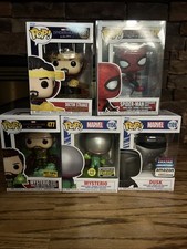 5-Funko Pop! Vinyl: Marvel - Spider-Man Figures, Exclusives W/ Case