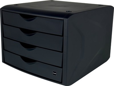 helit Schubladenbox ''the green chameleon'' schwarz 4 Schübe