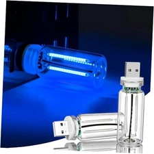  2 PCS USB Interior Car Ambient Lights, Touch Control Adjustable Blue