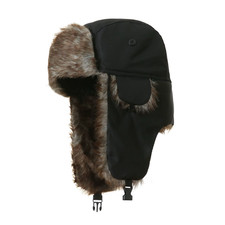 Winter Mens Ushanka Aviator Trapper Hat Russian Trooper Ear Flap Faux Fur Cap
