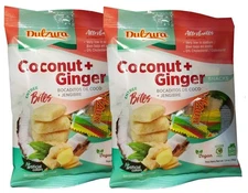 Dulzura Coconut and Ginger Snacks (2 Pack) 3.4oz Each Bag