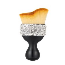 Bling Car Interior Dust Brush, Glitter Diamond Crystal Soft Bristles Silver