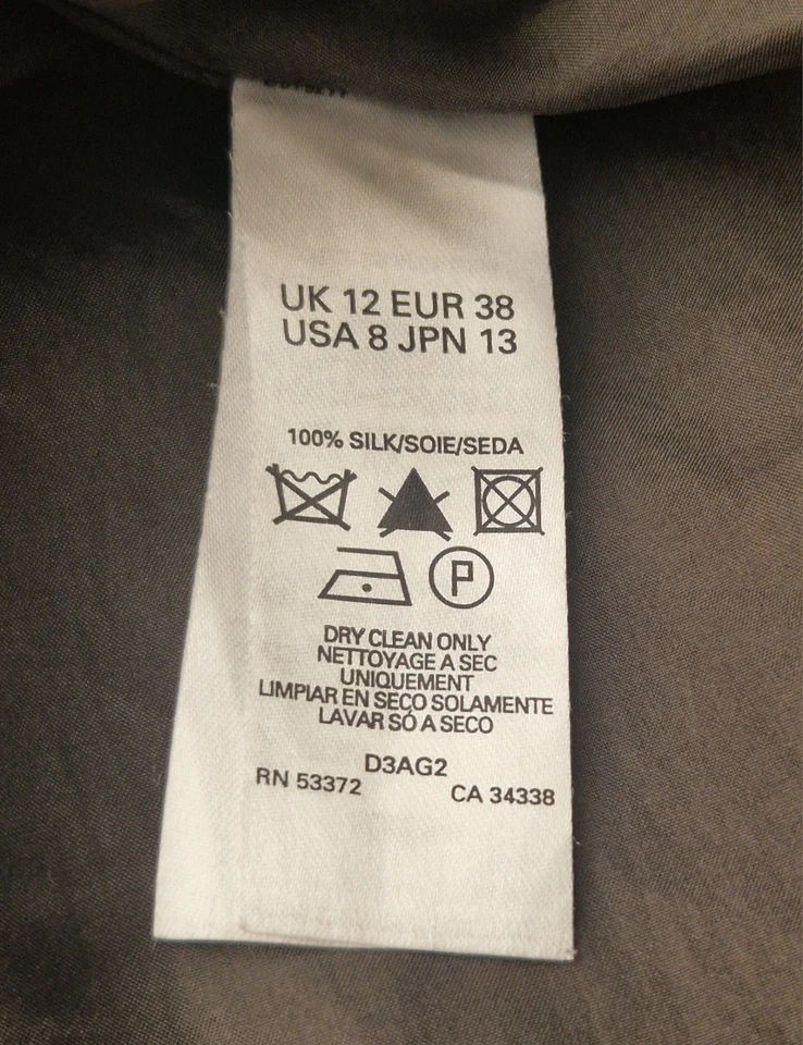 Farhi by Nicole Farhi 100% Silk Knee Length Lined Floaty Skirt  UK Size 12 - Image 4 of 4