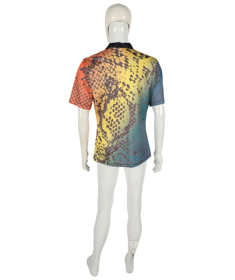 Paquete de camiseta y peluca Vibrant Sports Lover’s para hombre | Peluca mohawk arco iris audaz Foto 4 de 4