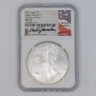 2021 American Silver Eagle T-2 Eagle Landing NGC MS70 FDOI Gaudioso Signed