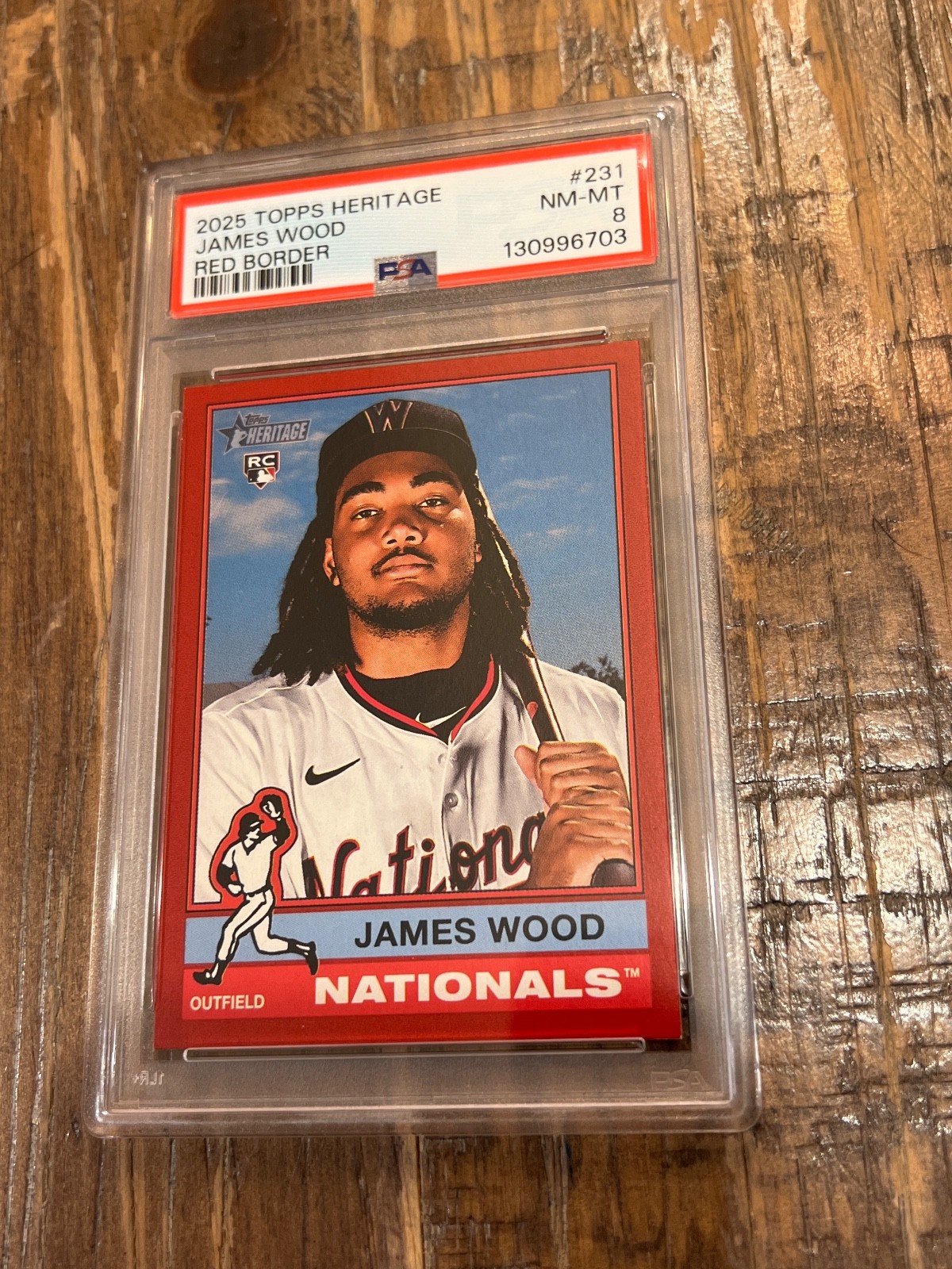 2025 Topps Heritage - James Wood #231 (RC) Red Border