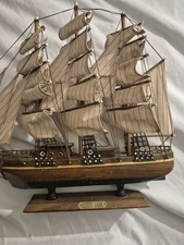 Vintage Cutty Sark 1869 Wooden Model Ship Clipper Sailboat Nautical