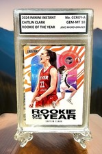 Caitlin Clark RC 2024 Panini Rookie Of The Year Graded Gem-Mt 10 #CCROY-A. Coa!
