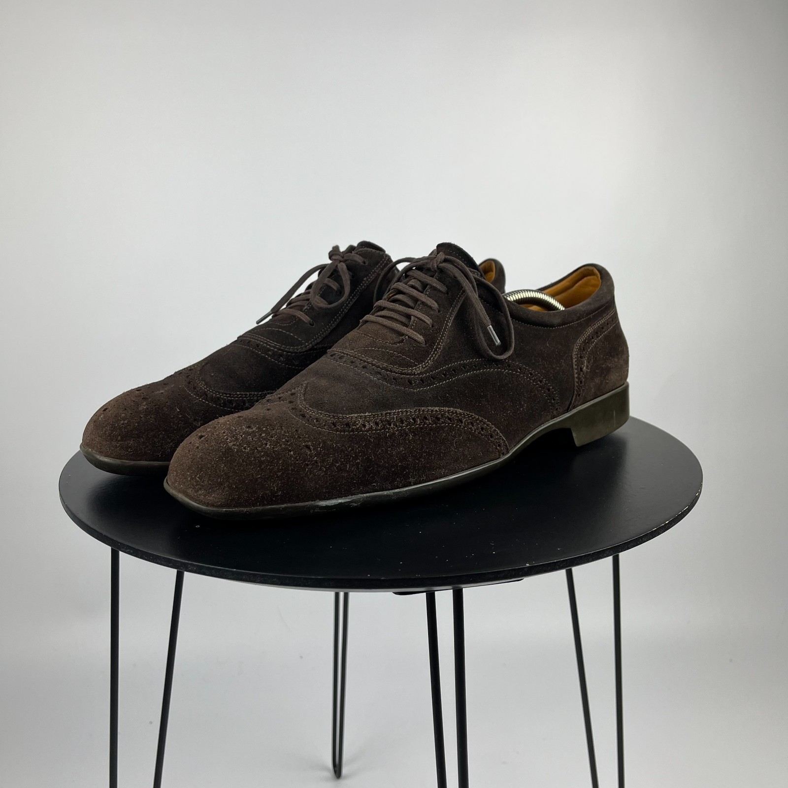 J.M. Weston 607 Men’s Brown Suede Wingtip Brogue Derby Shoes UK10/US11