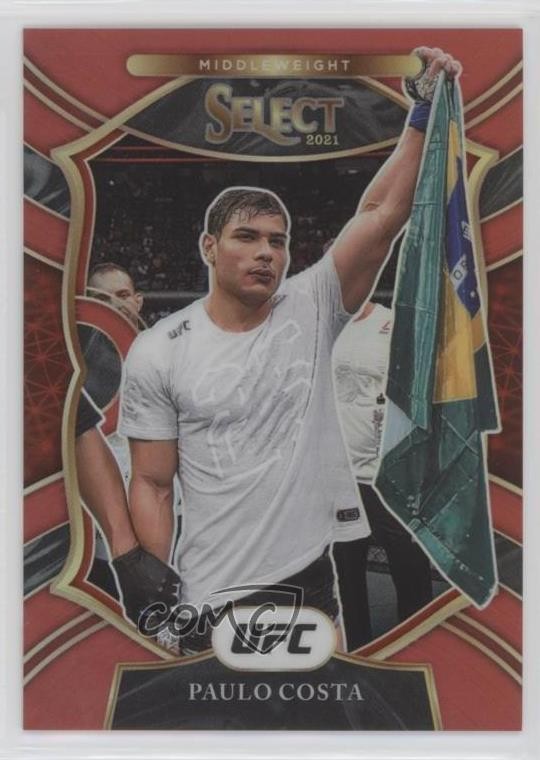 2021 Panini Select UFC Concourse Red Prizm 51/99 Paulo Costa #69 n0c